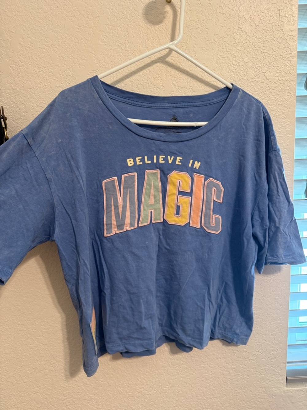 Disney Light Blue Tee with MAGIC Embroidery
